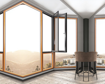 98断桥系统窗(平框双内开)